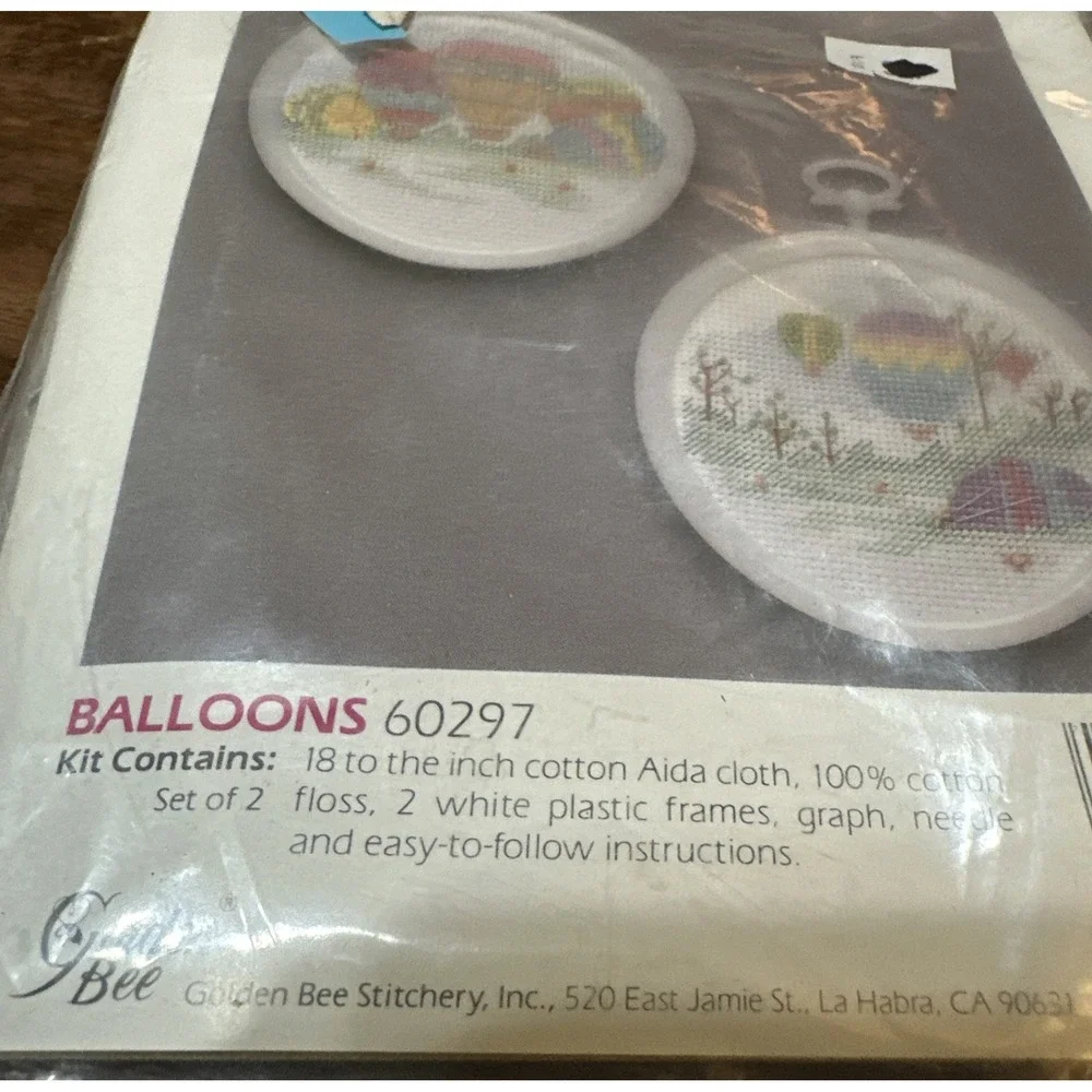 Pairs BALLOONS Counted Cross Stitch Kit framed picture 60297